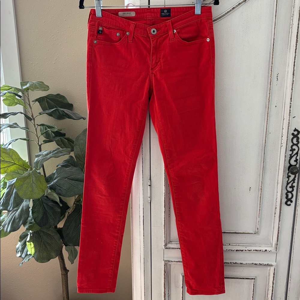 AG ADRIANO GOLDSCHMIED THE STILT SATEEN CIGARETTE LEG JEANS US 26R